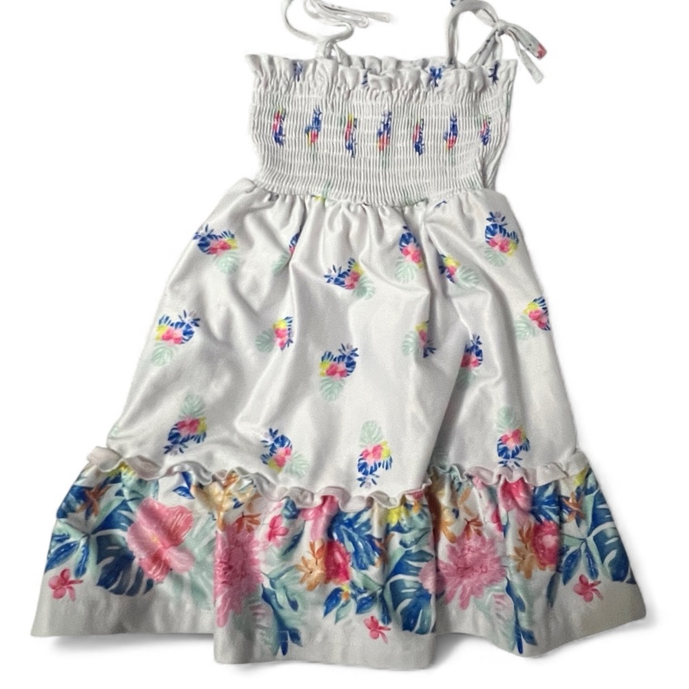 Tommy Bahama Toddler Girls Smocked Tropical Pineapple Sundress 2T